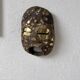 Ancient African mask Luba wood and shell
