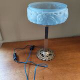 Art Deco lamp with floral decor