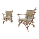 2 fauteuils en bambou, Italie, années 1960