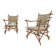 2 fauteuils en bambou, Italie, années 1960