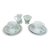 8-piece MOCHA SET rosenthal form 2000 raymond loewy decor falling leaves