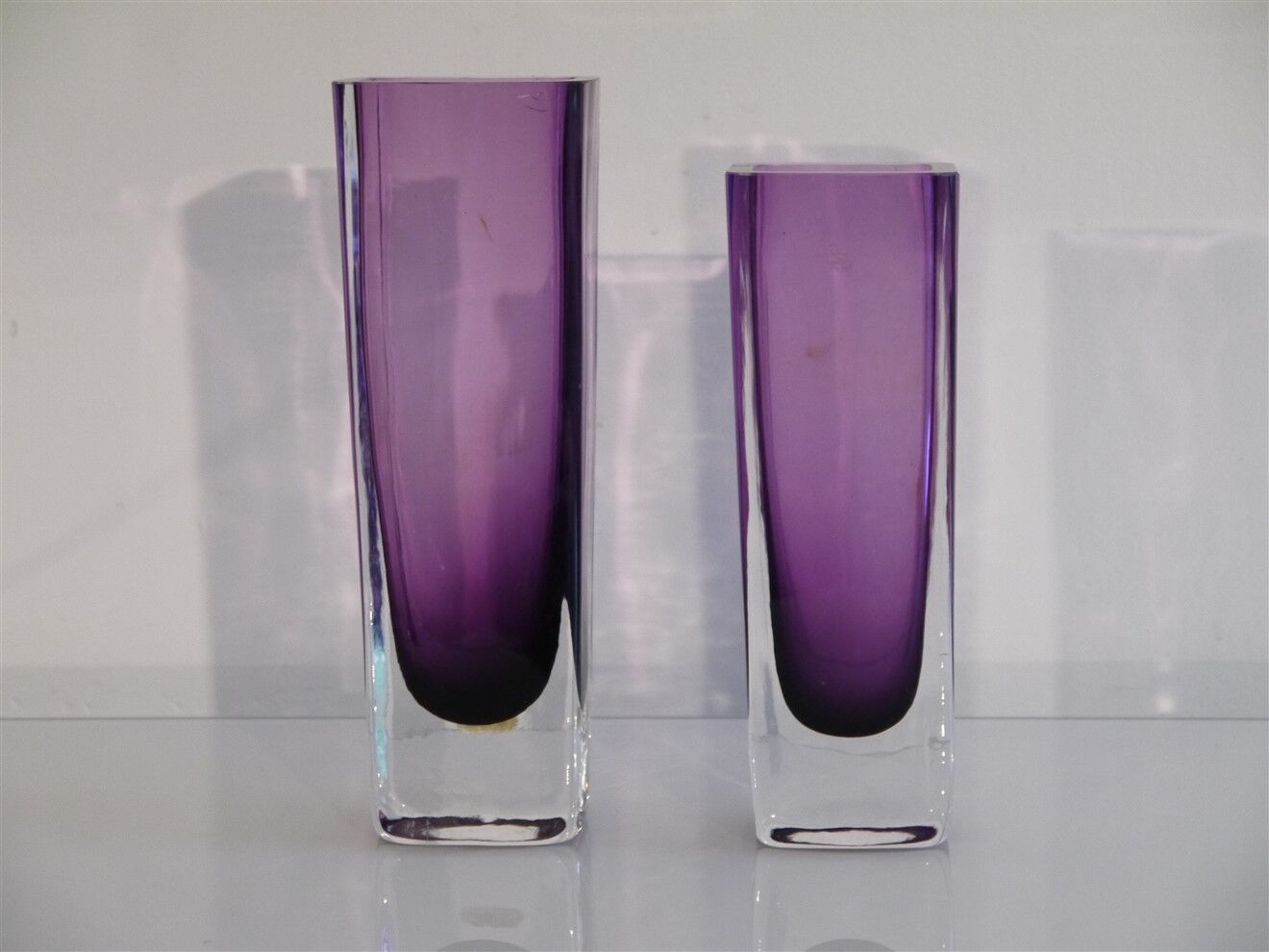 Paire de vases scandinave Sommerso 1960
