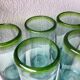 Aztecas Mexico blown glass glasses