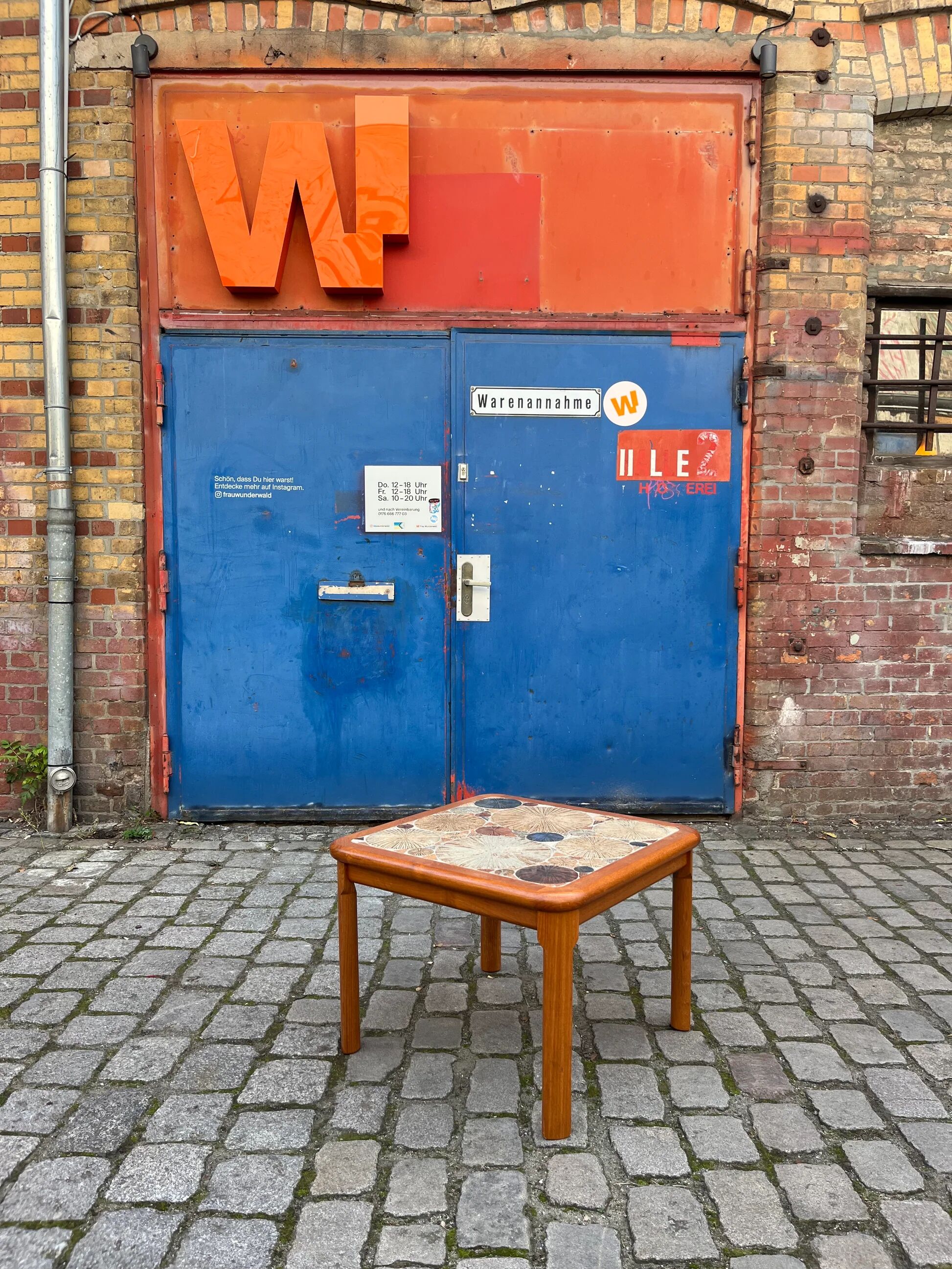 Coffee table teak tiles by Tue Poulsen for Haslev