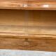 Cozy art deco headboard in lacquered burl wood, 1960s, 195cm