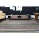 1970s Vintage Turkish Oushak Handmade Wool & Cotton Blue Rug 184x347