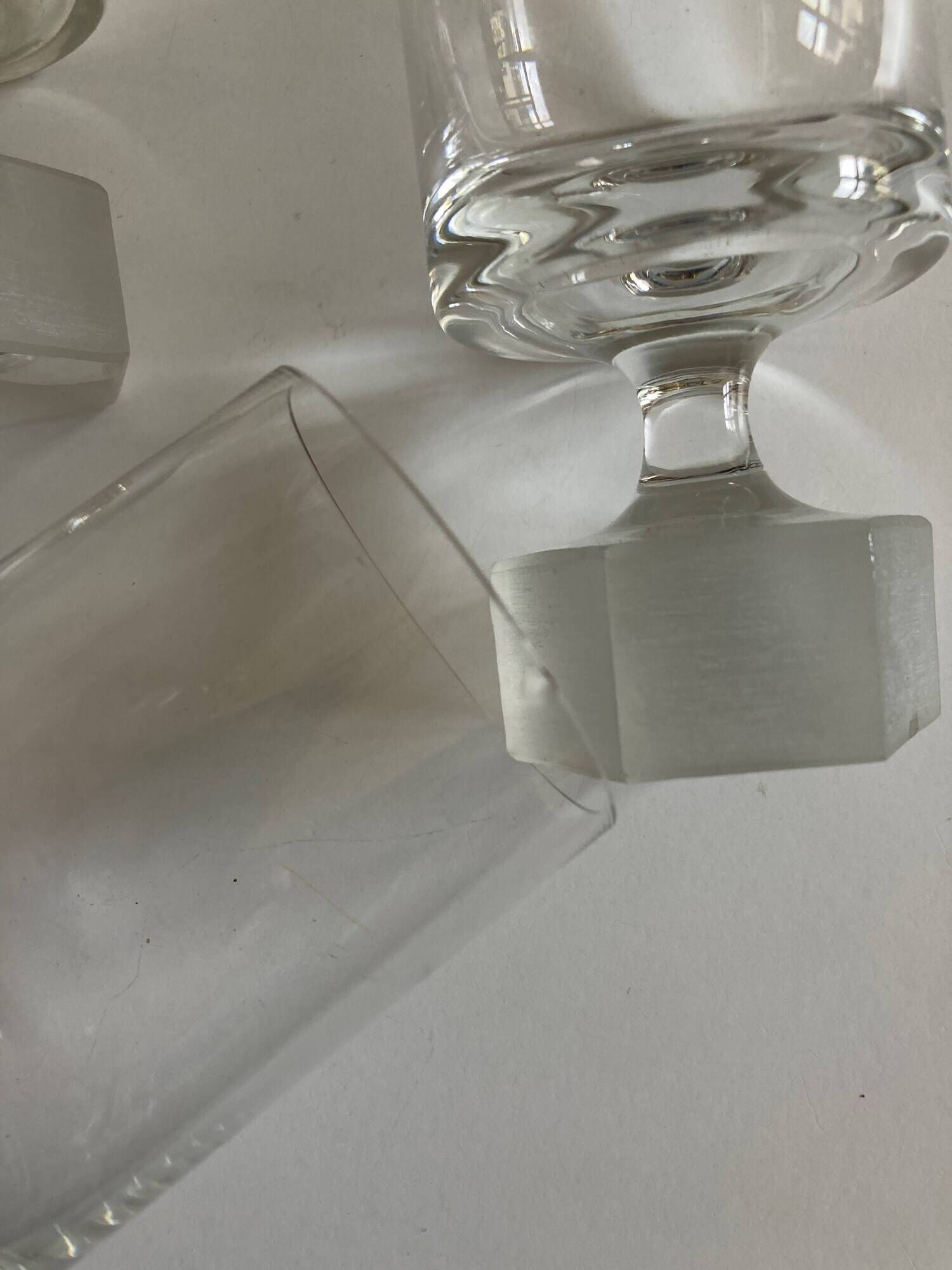 Set of 8 Scandinavian crystal tumbler glasses