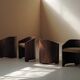 Set of 4 Art Deco armchairs in rosewood veneer, circa 1930.
