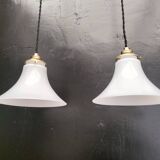 Opaline pendant lights