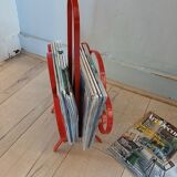 Vintage wrought iron magazine rack
