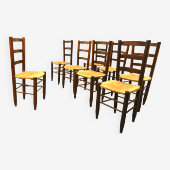 Chaises rustiques années 60/70