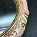 Venetian wooden hand-facing mirror