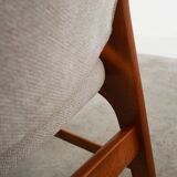 Beech armchair, Scandinavian design, 1960s, designer: Arne Hovmand Olsen