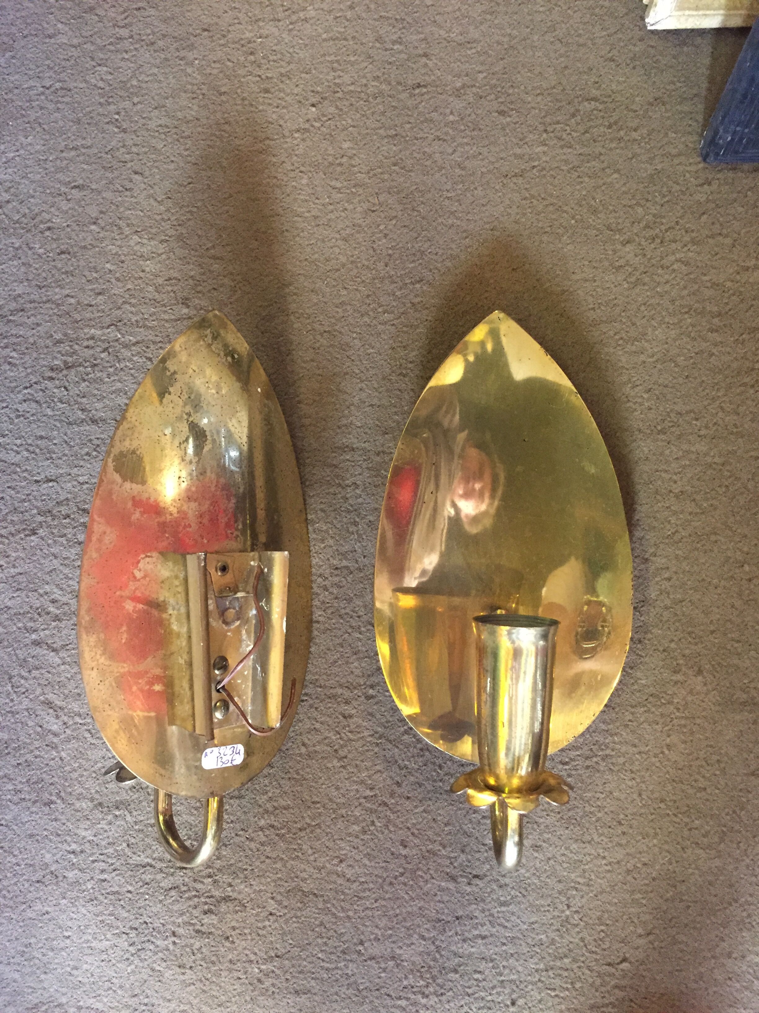 Pair of brass
