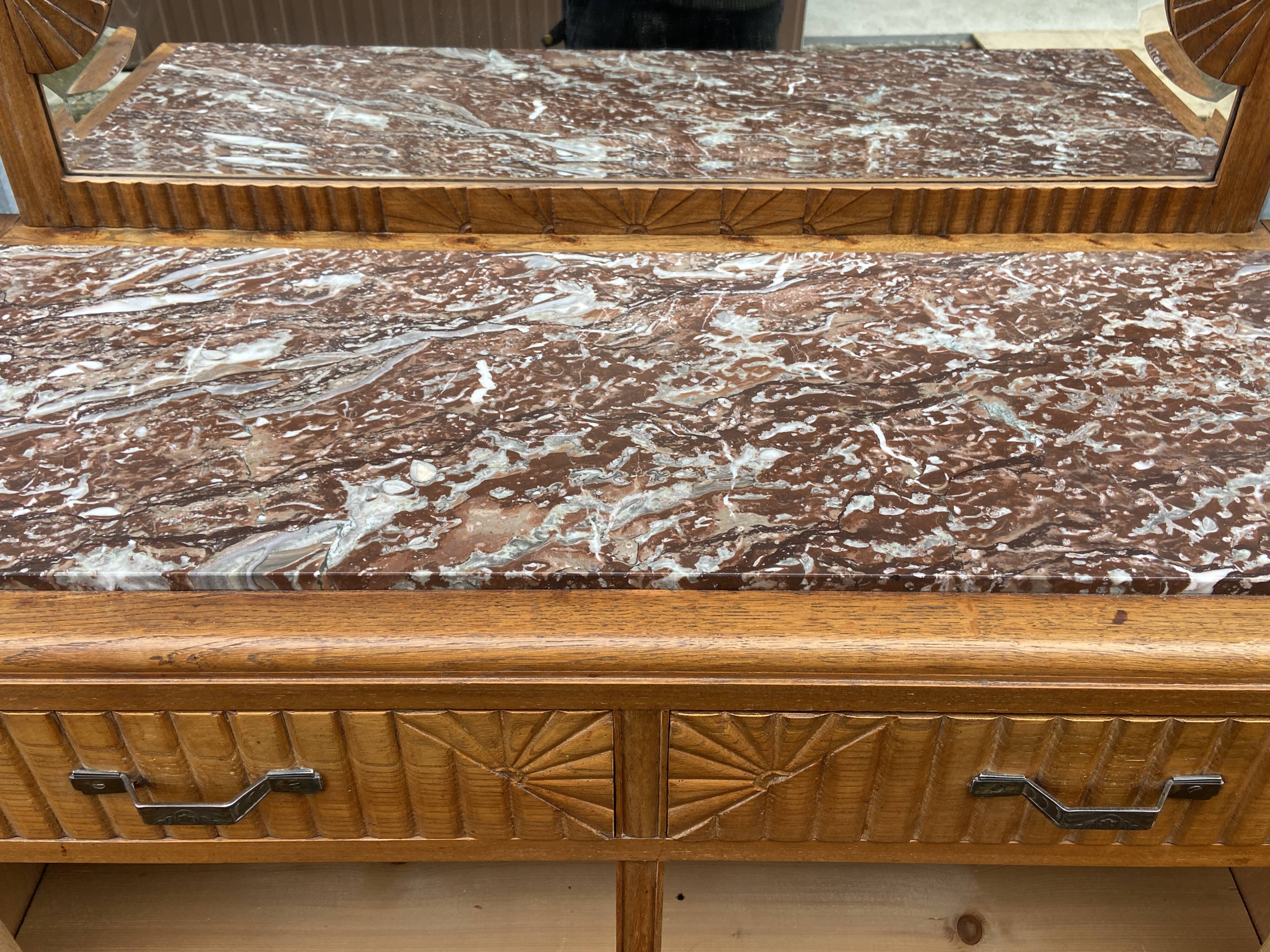French Art Deco buffet in solid wood