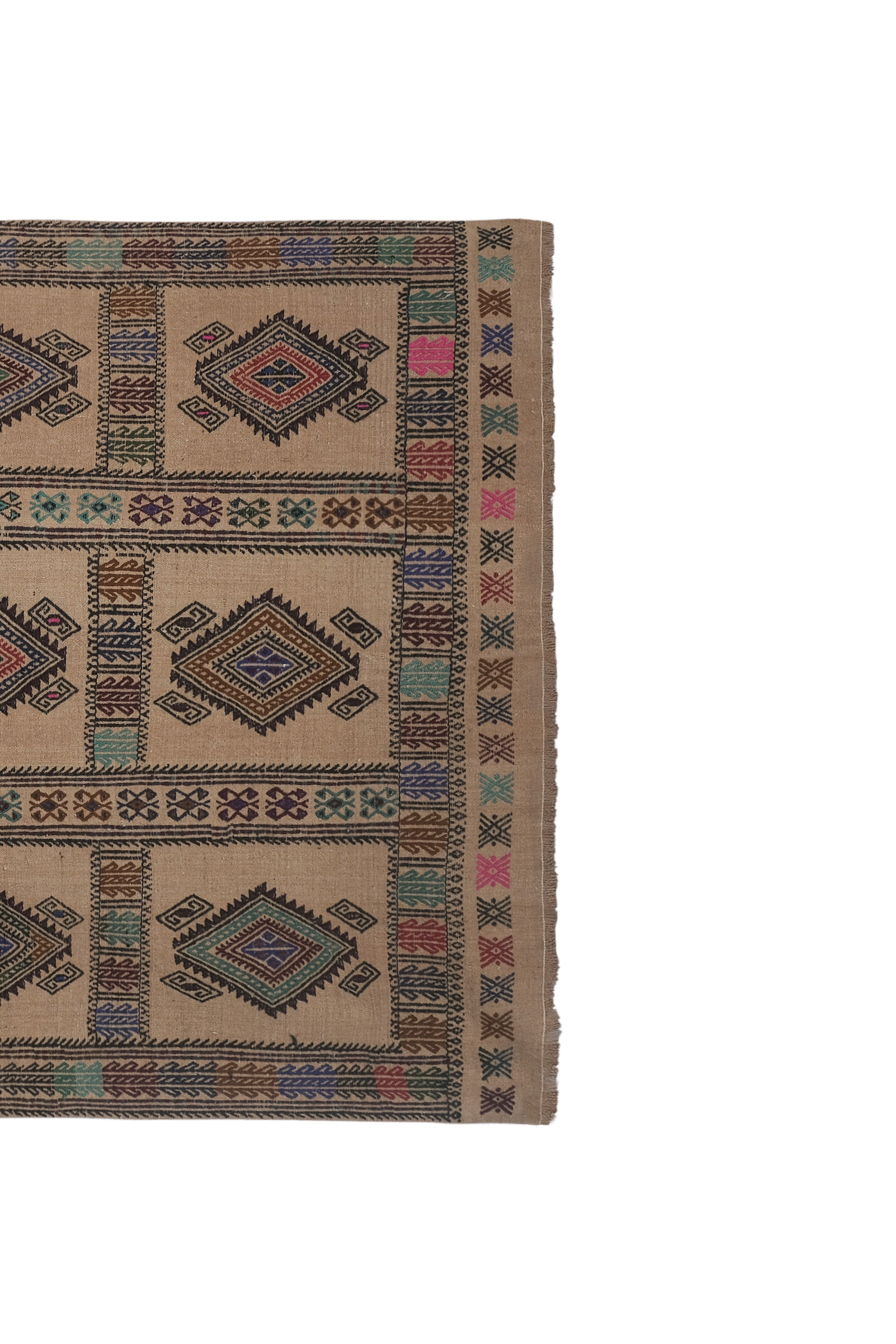 Vintage Turkish rug from Oushak, hand-woven 151x221 cm