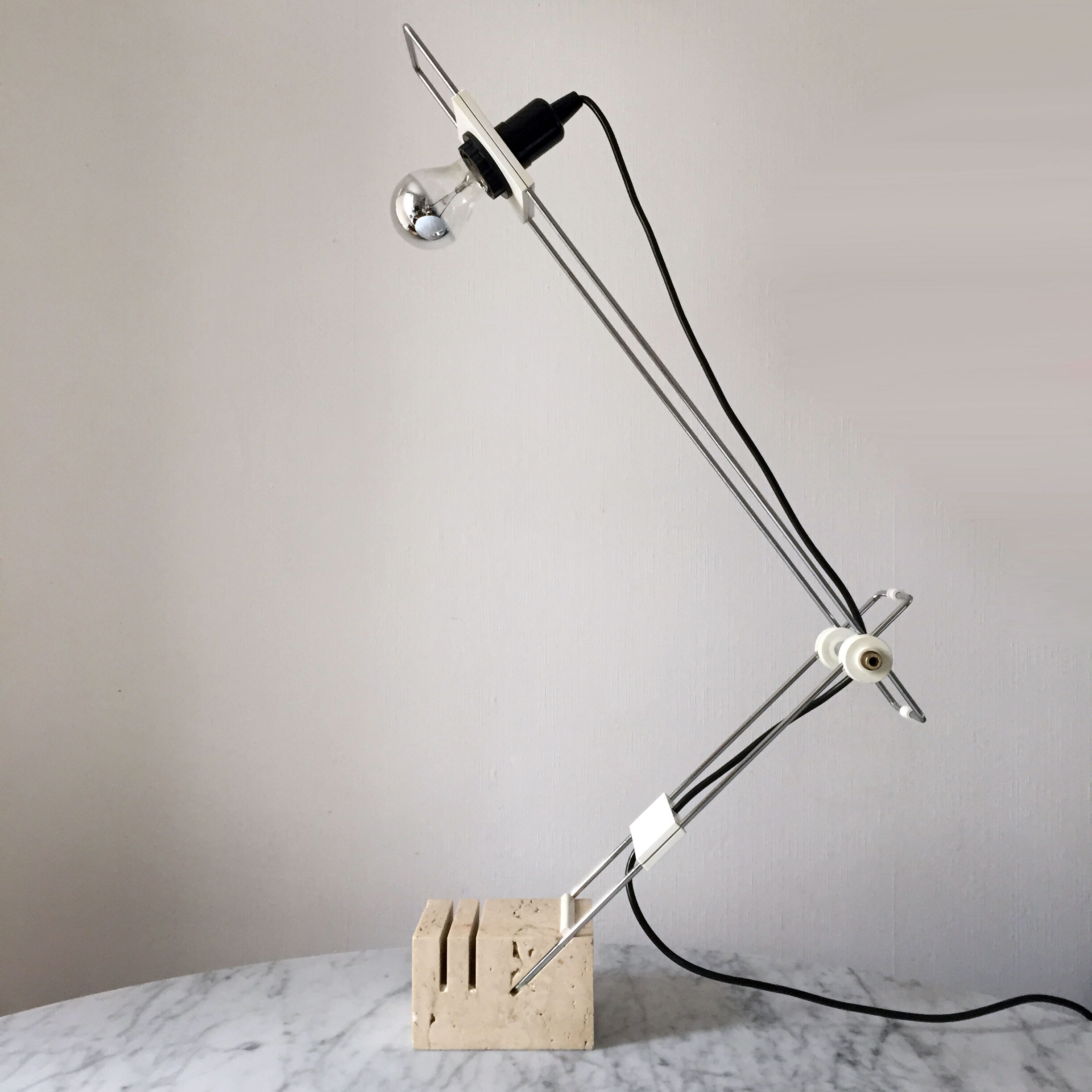 Lampe en travertin par Fratelli Mannelli, Italie, 1970