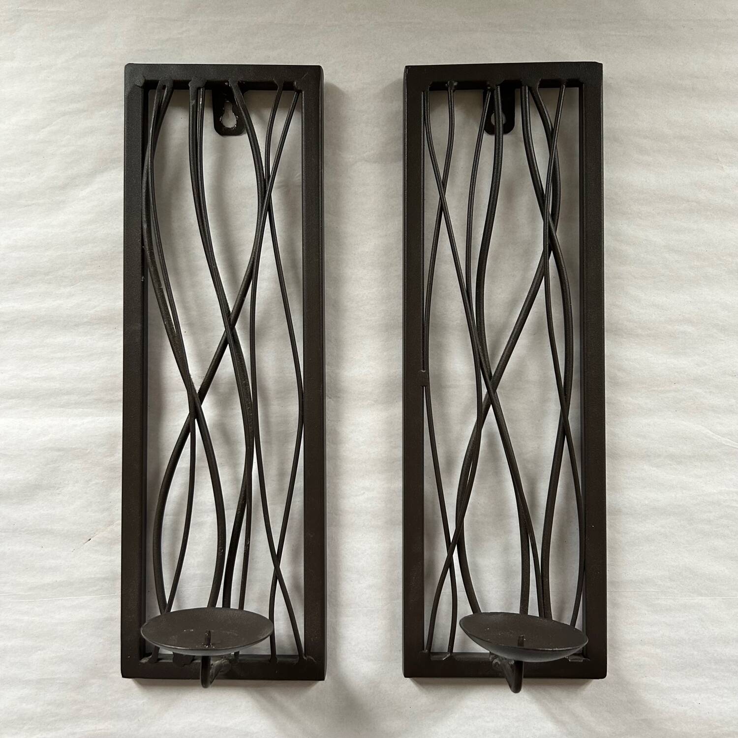 Pair of brutalist candlesticks