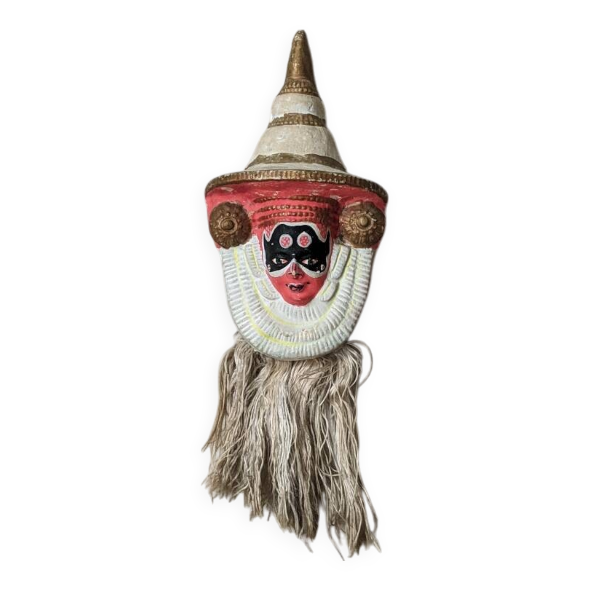Tibetan papier-mâché mask, handmade, wall decoration