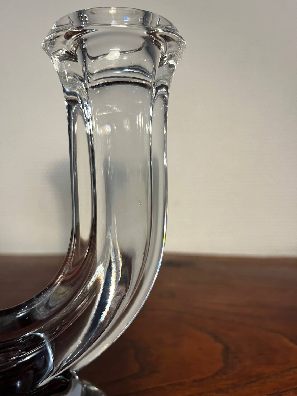 1950s/60s Vannes crystal candlestick, France