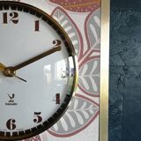 Vintage silent rectangular wall clock "Jaz Terracotta"