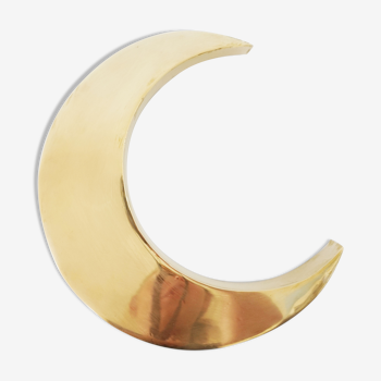 Moon or letter of sign "C" in vintage brass