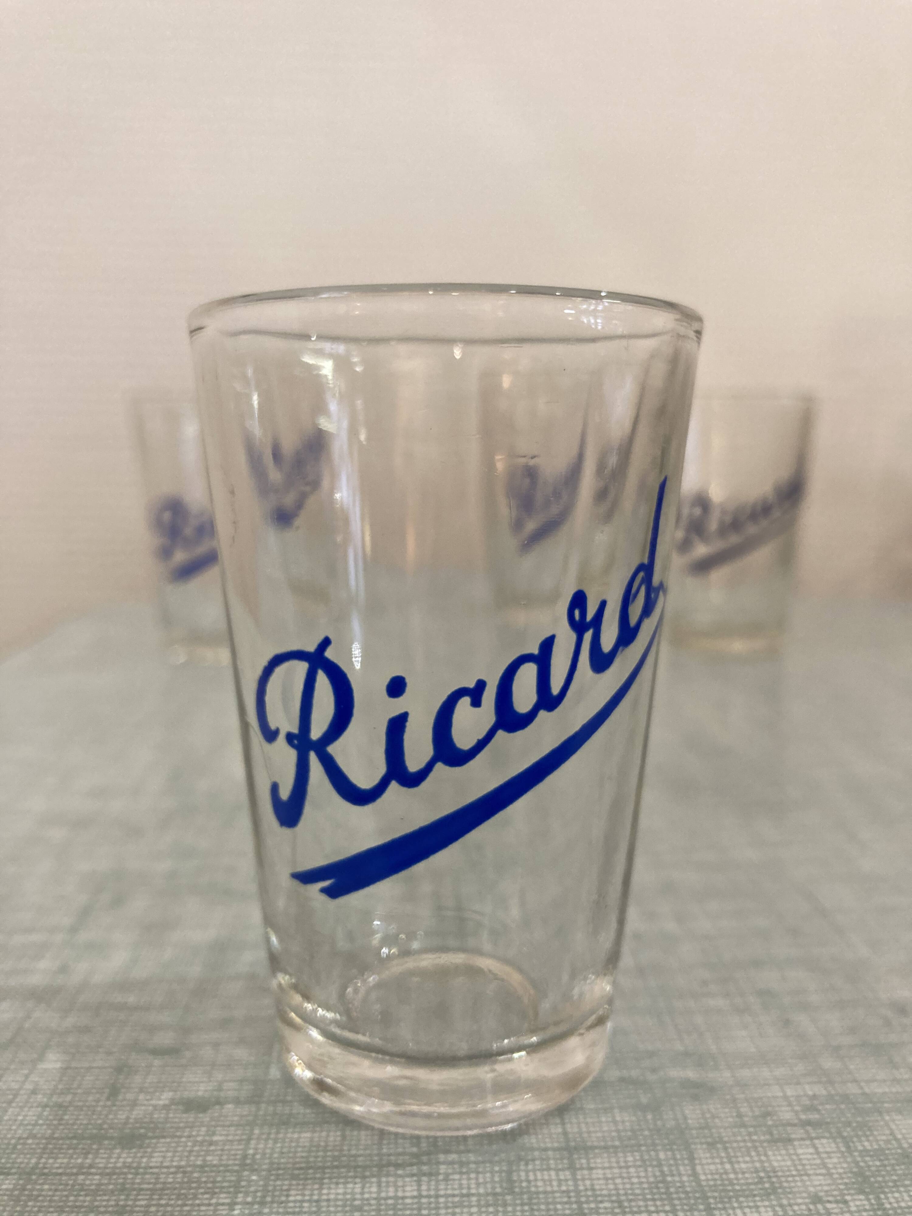 Set of 4 small vintage Ricard glasses