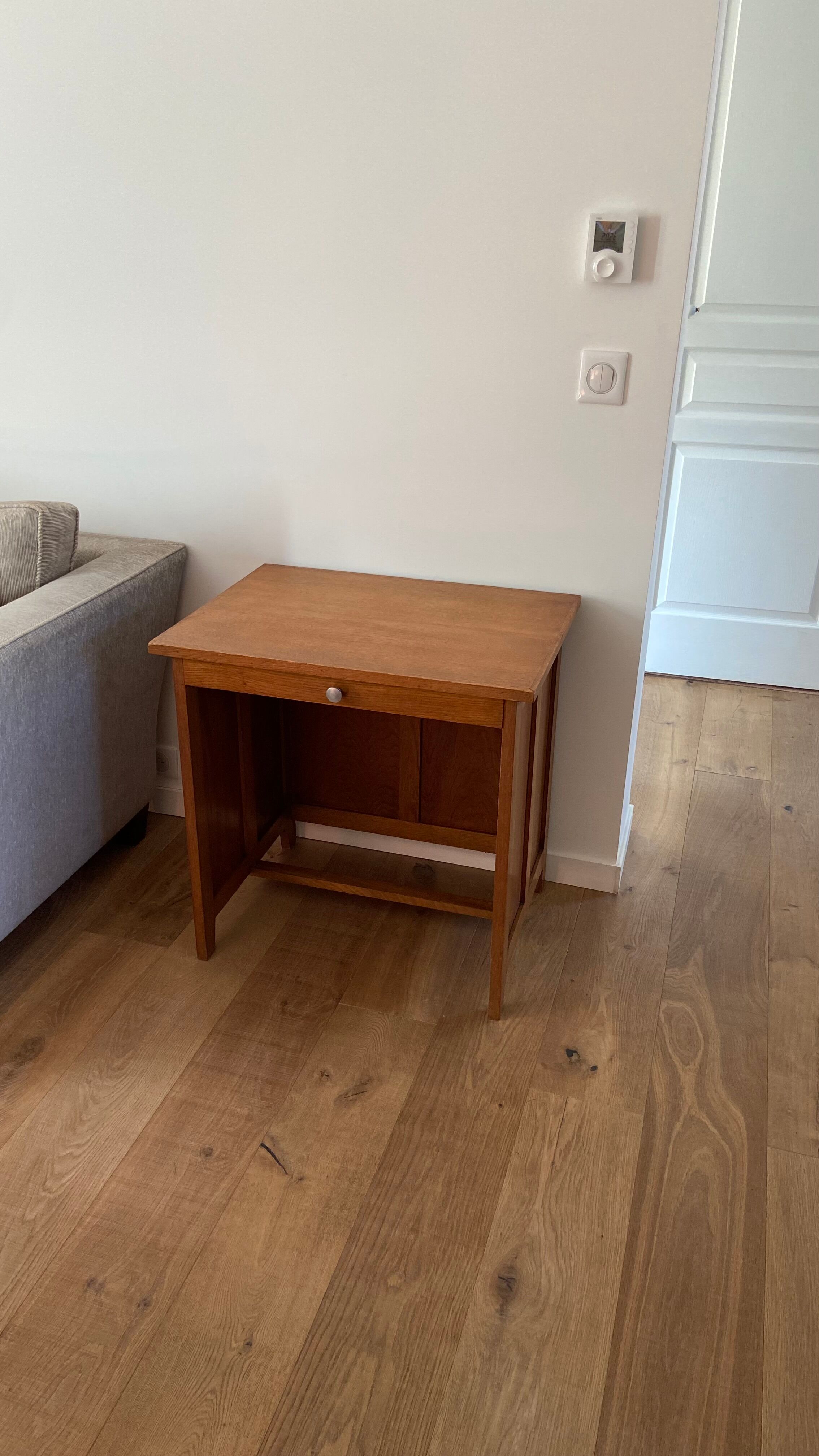 1950s vintage children's desk in light oak