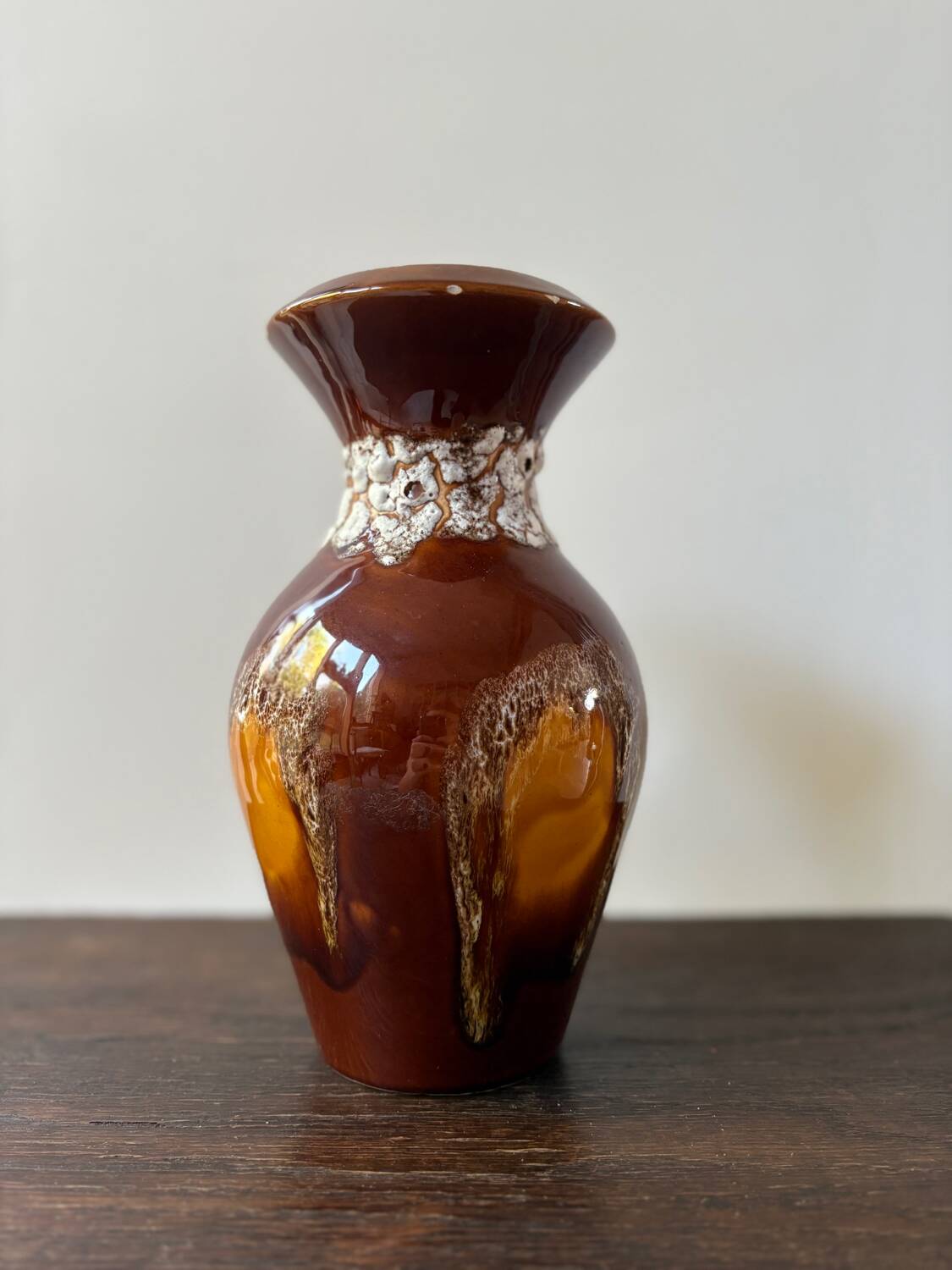 Vallauris ceramic vase, Fat Lava