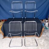 70s chrome metal chairs