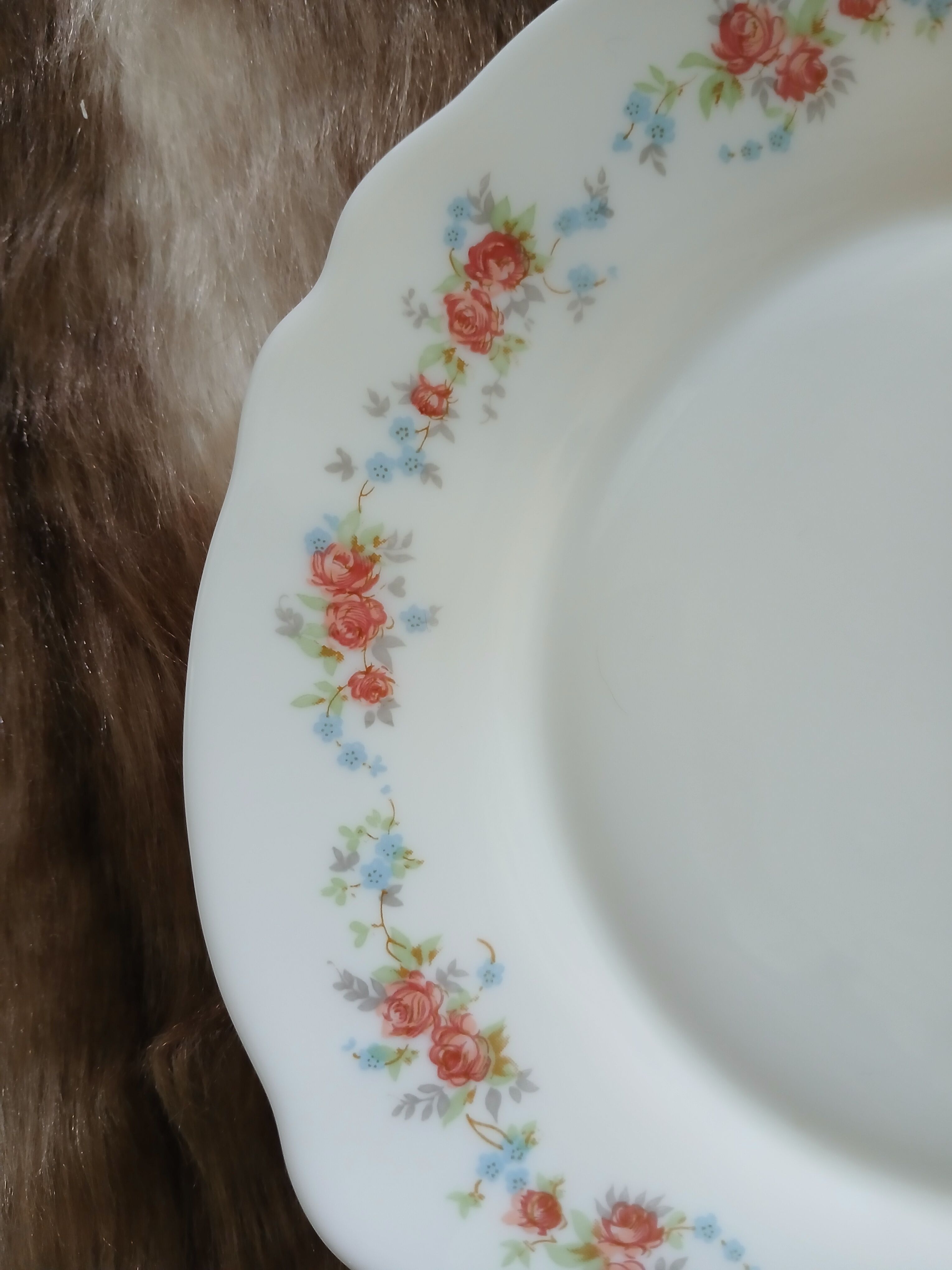 11 vintage dessert plates in Arcopal