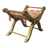 Antique parcel gilt cruciform stool