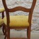 Chaise époque Louis Philippe garnie de velours jaune en bois