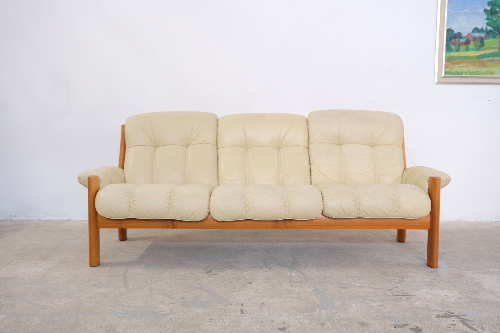 Leather Living Room Set model Montana by Ekornes, 1970's