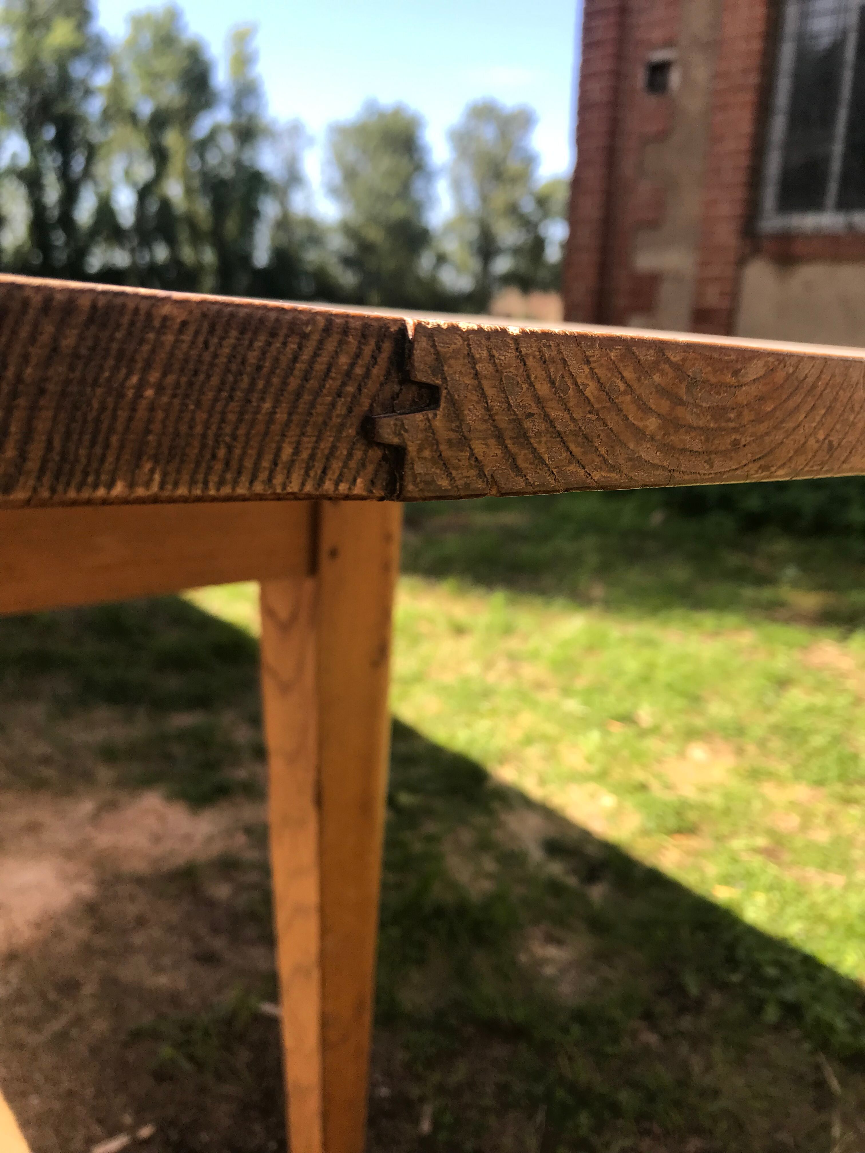 Farm table and two benches