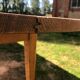 Table de ferme et deux bancs