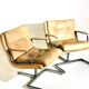 Paire de fauteuils Raphael Raffell cuir sable