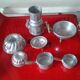Set of 8 aluminum utensils for dinettes