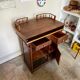 Counter, reception furniture in solid wood early twentieth century