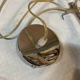 Opaline glass pendant lamp for recycled kitchen counter, vintage glass lampshade, 1960