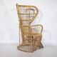 1970s design rattan armchair "Peacock Throne" by Rohe Noordwolde