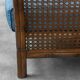 Vintage 2-seater sofa in bamboo and Vienna straw 1960s modernism