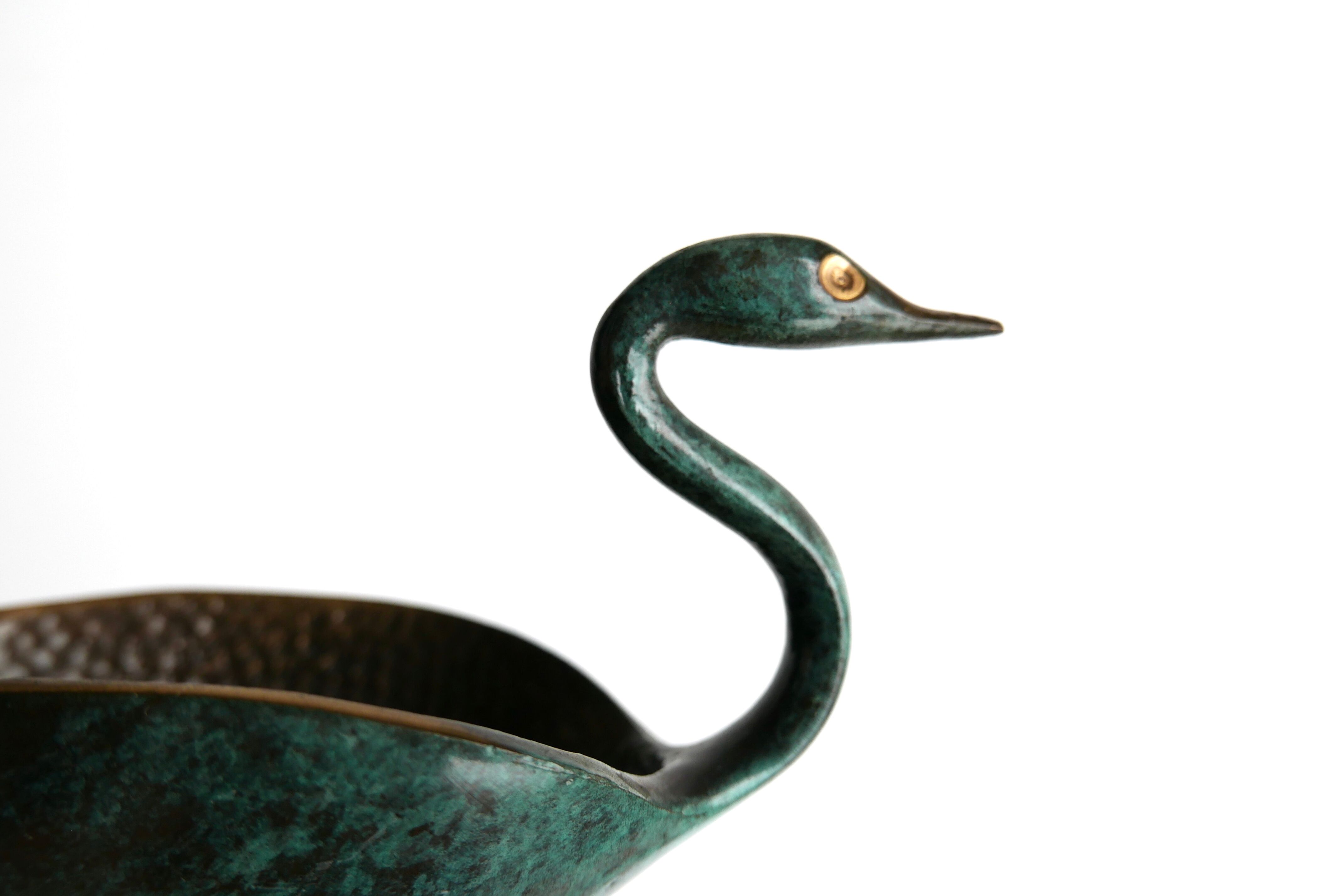 Bronze swan ashtray, Israel, 1950s