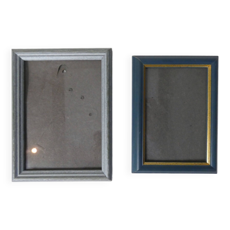 2 vintage wooden photo frames