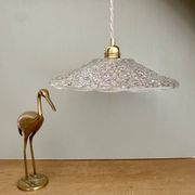 Vintage glass pendant lampshade - tableware collection -