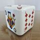 Vintage ceramic ashtray, playing cards, 50s 60s.