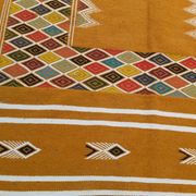 Handmade Berber colored patterned biker carpet  215 x120cm