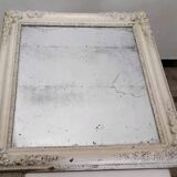 Antique 19th Century Mirror Carved Wood Frame 67x 55 Cm