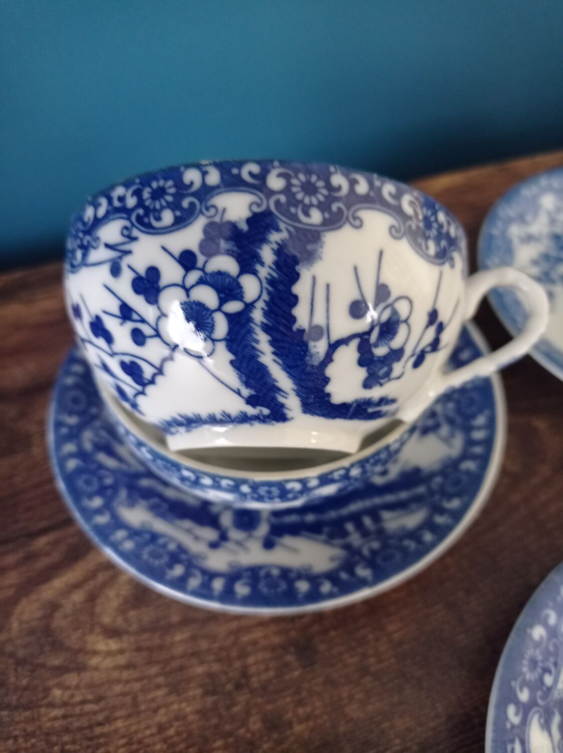 Fine porcelain tea cups from Japan