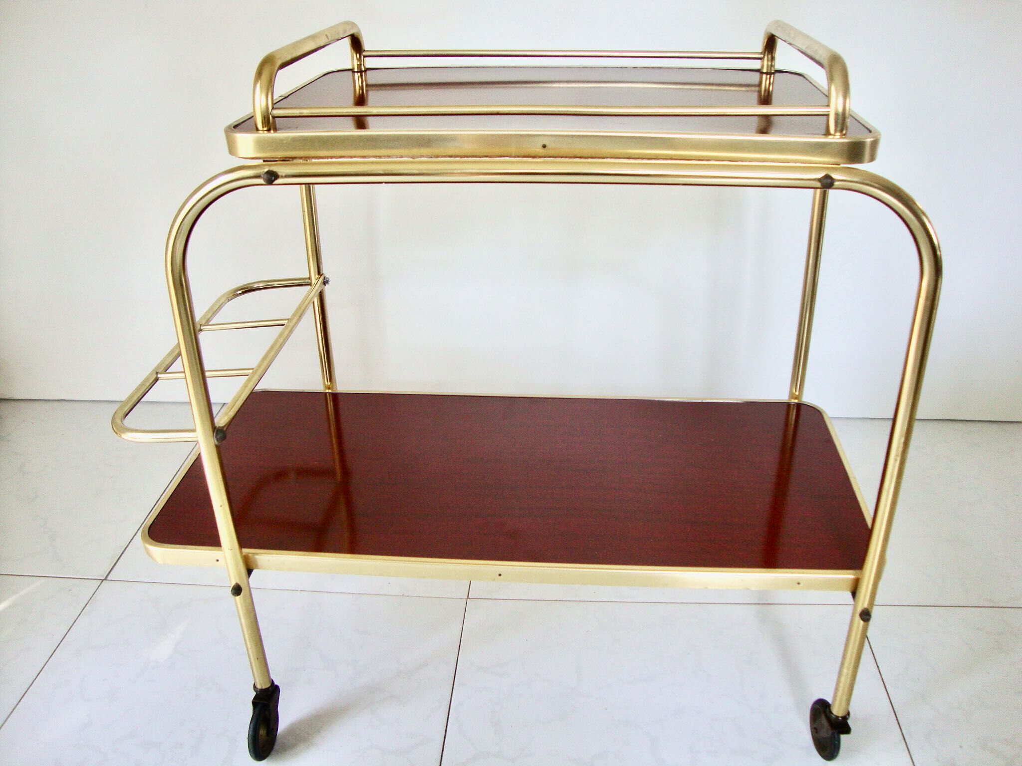 Vintage dessert with serving tray